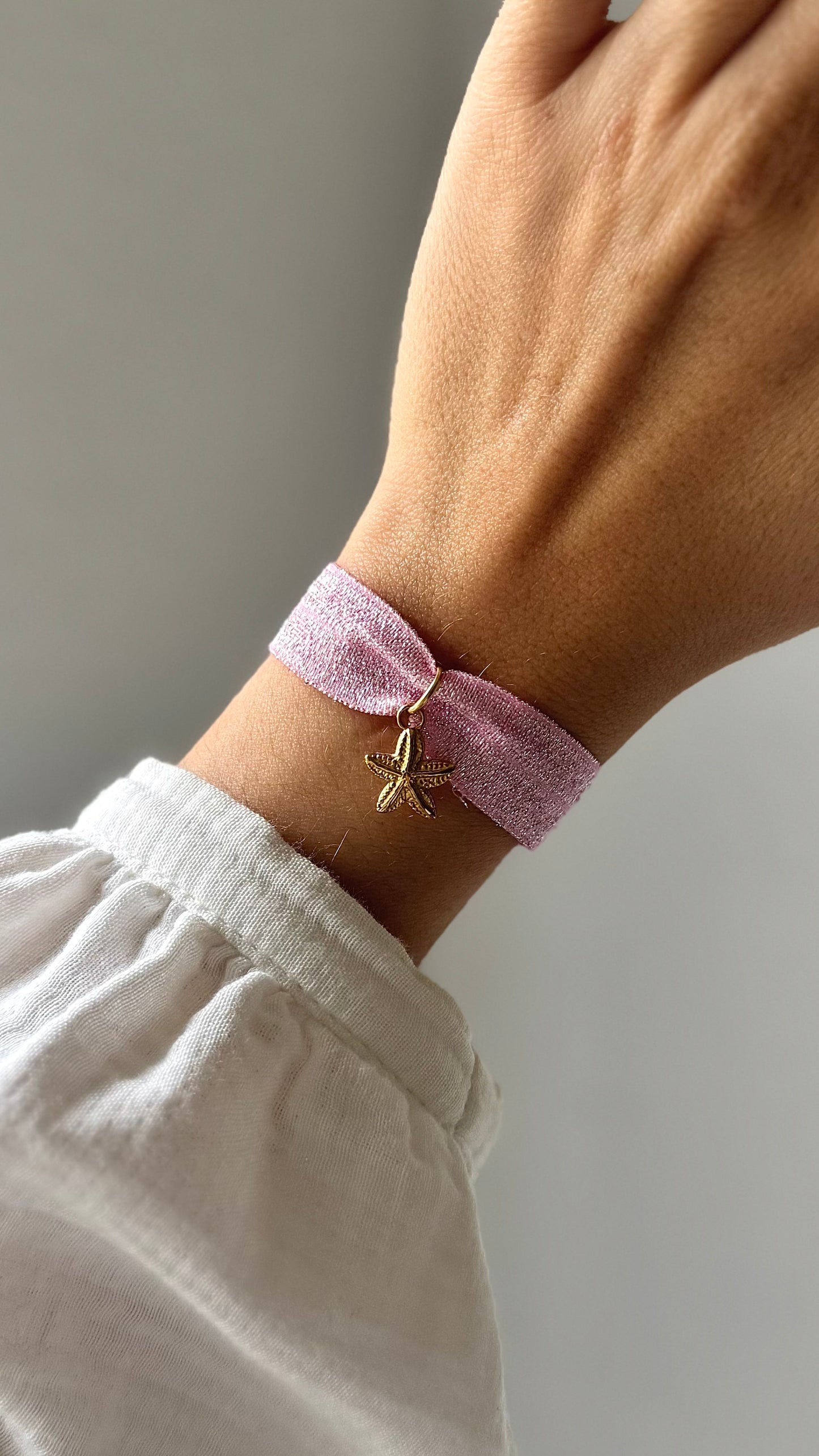 Bracelet LOLA Doré - Rose Clair