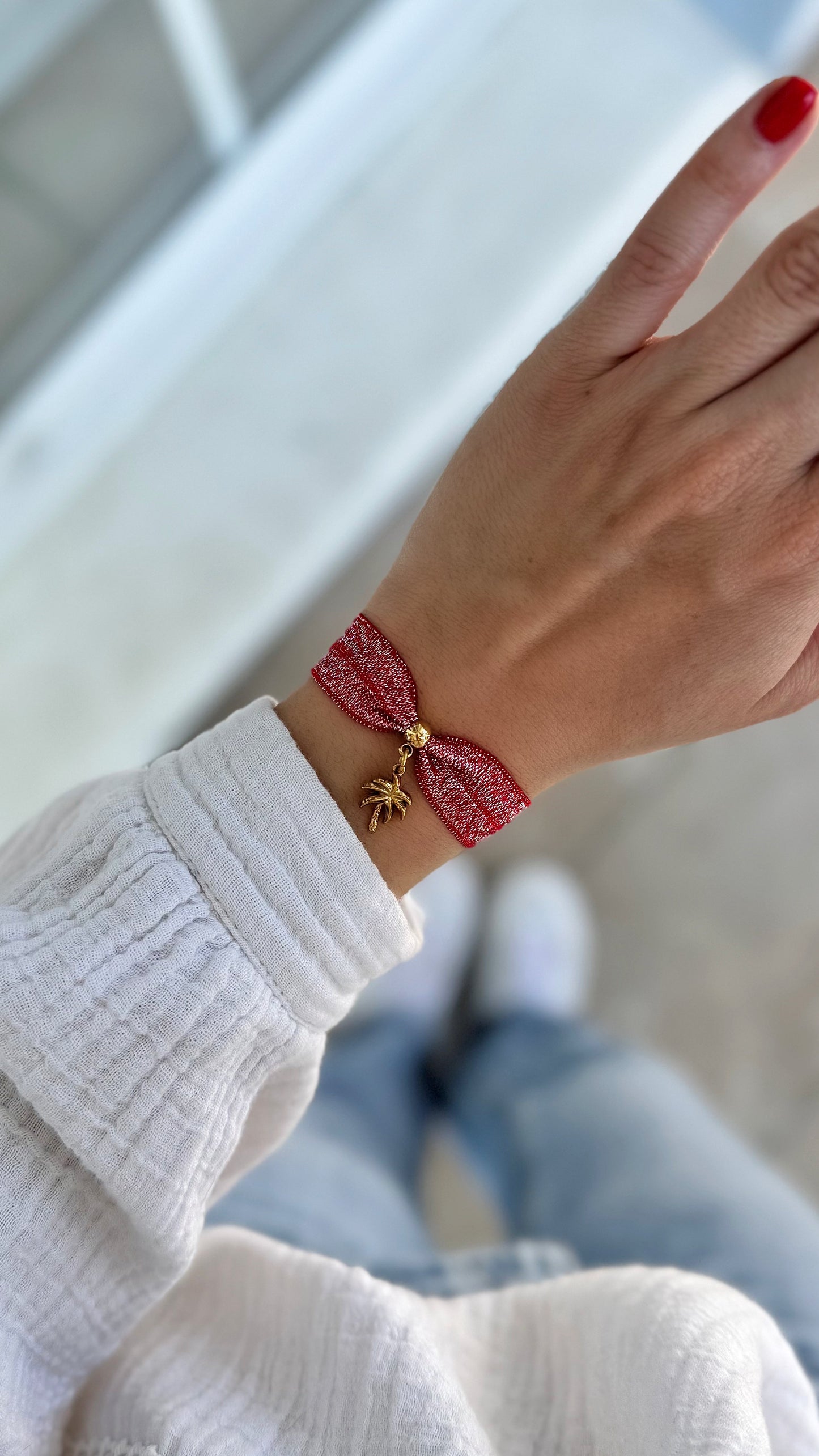 Bracelet VAIA - Doré/Rouge