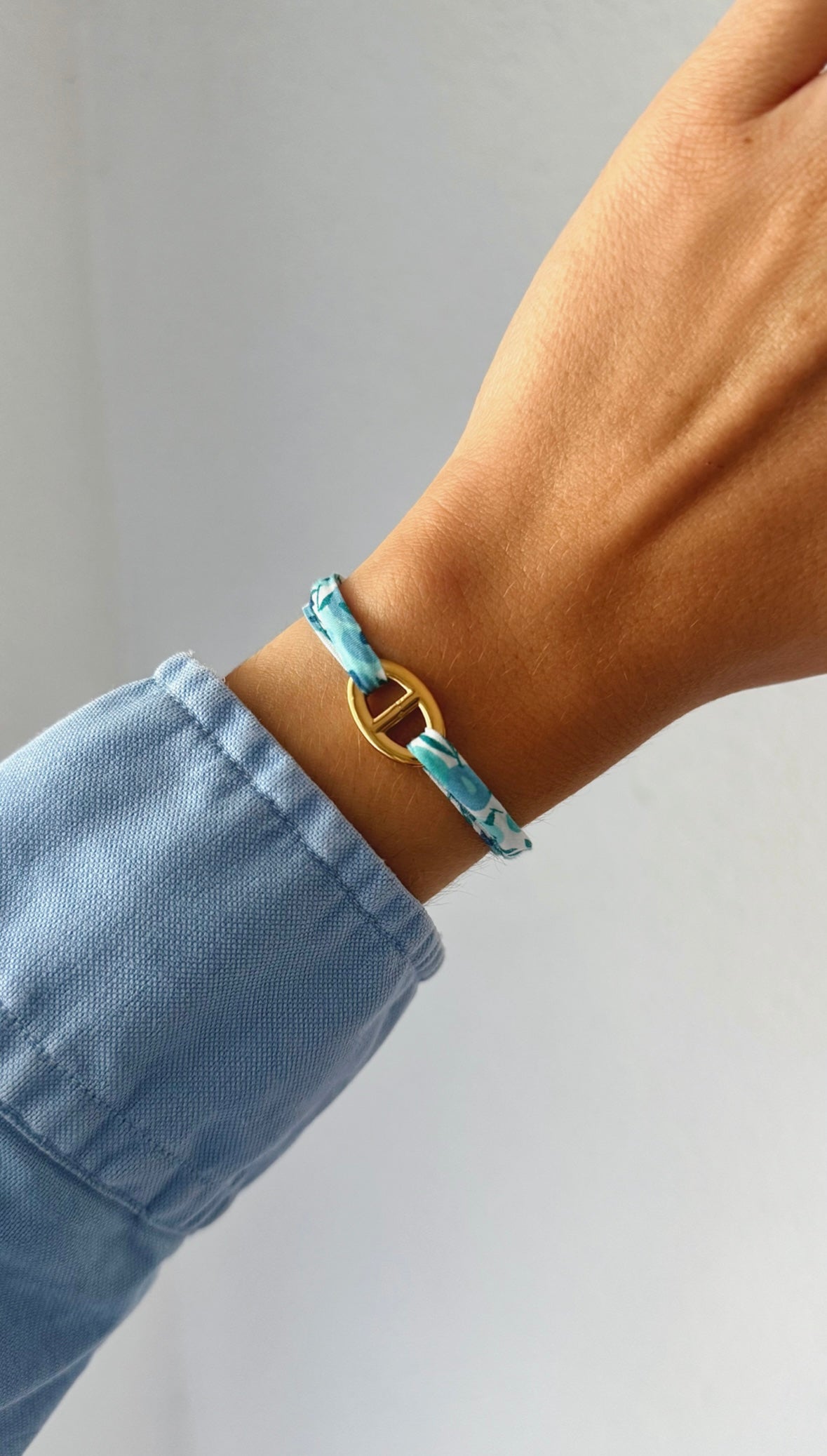FLAVIE Doré Bleu Turquoise