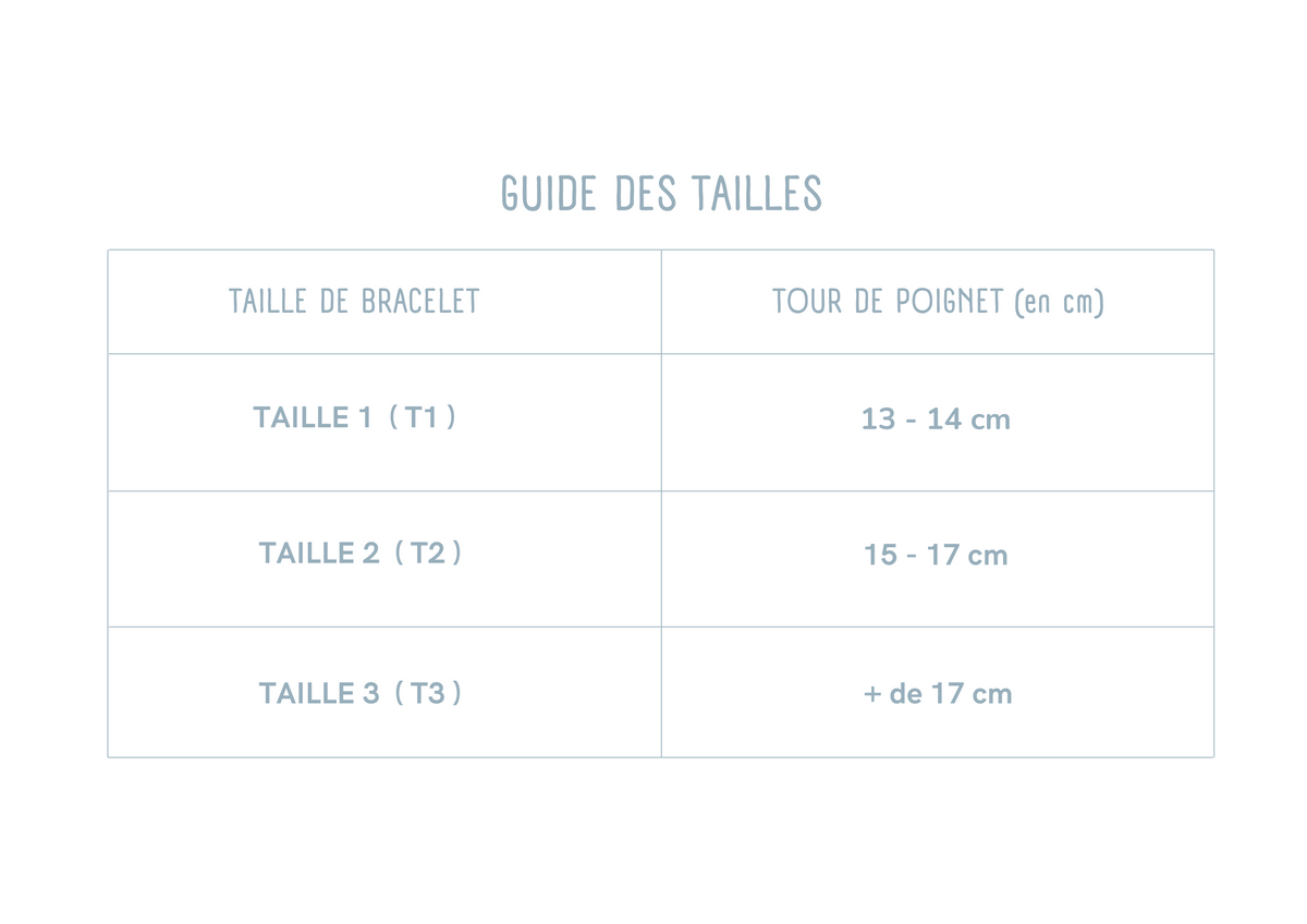GUIDE DES TAILLES