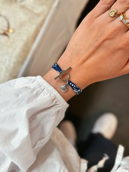 PAOLA Argenté Bleu Marine