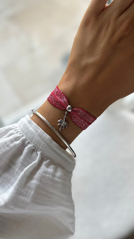 Bracelet VAIA - Argenté/Rouge