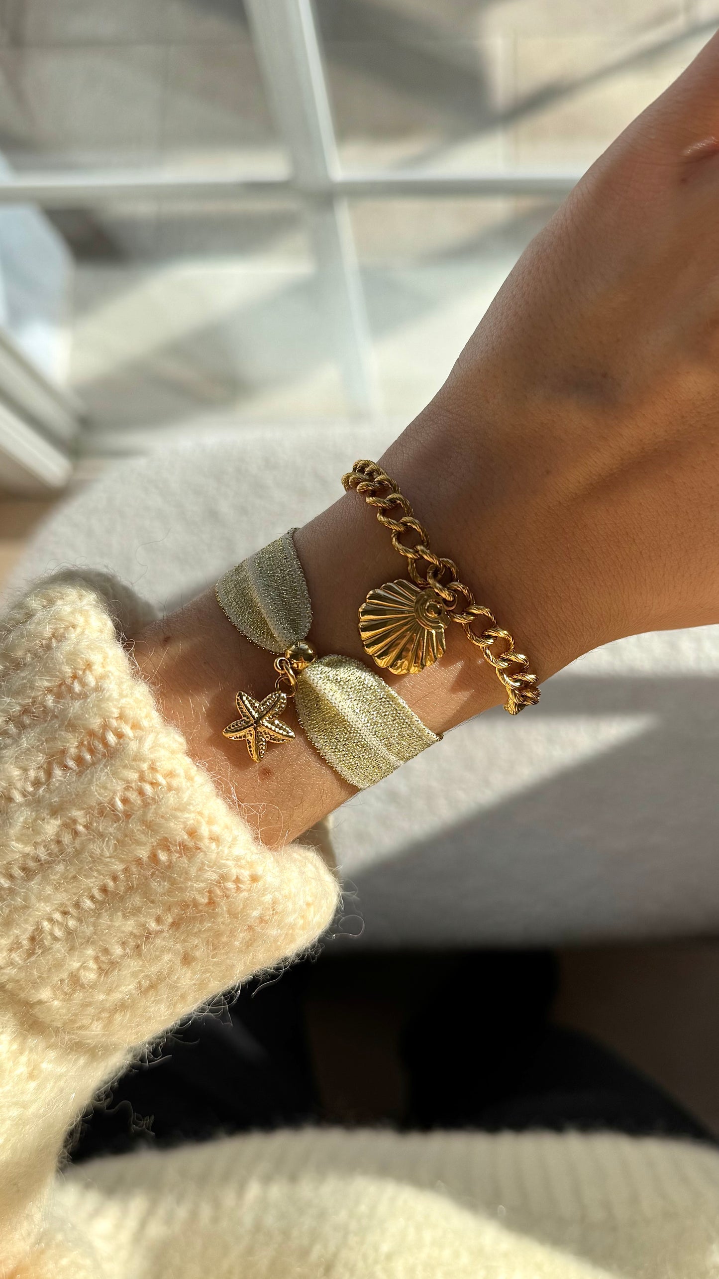 Bracelet Coquillage Doré