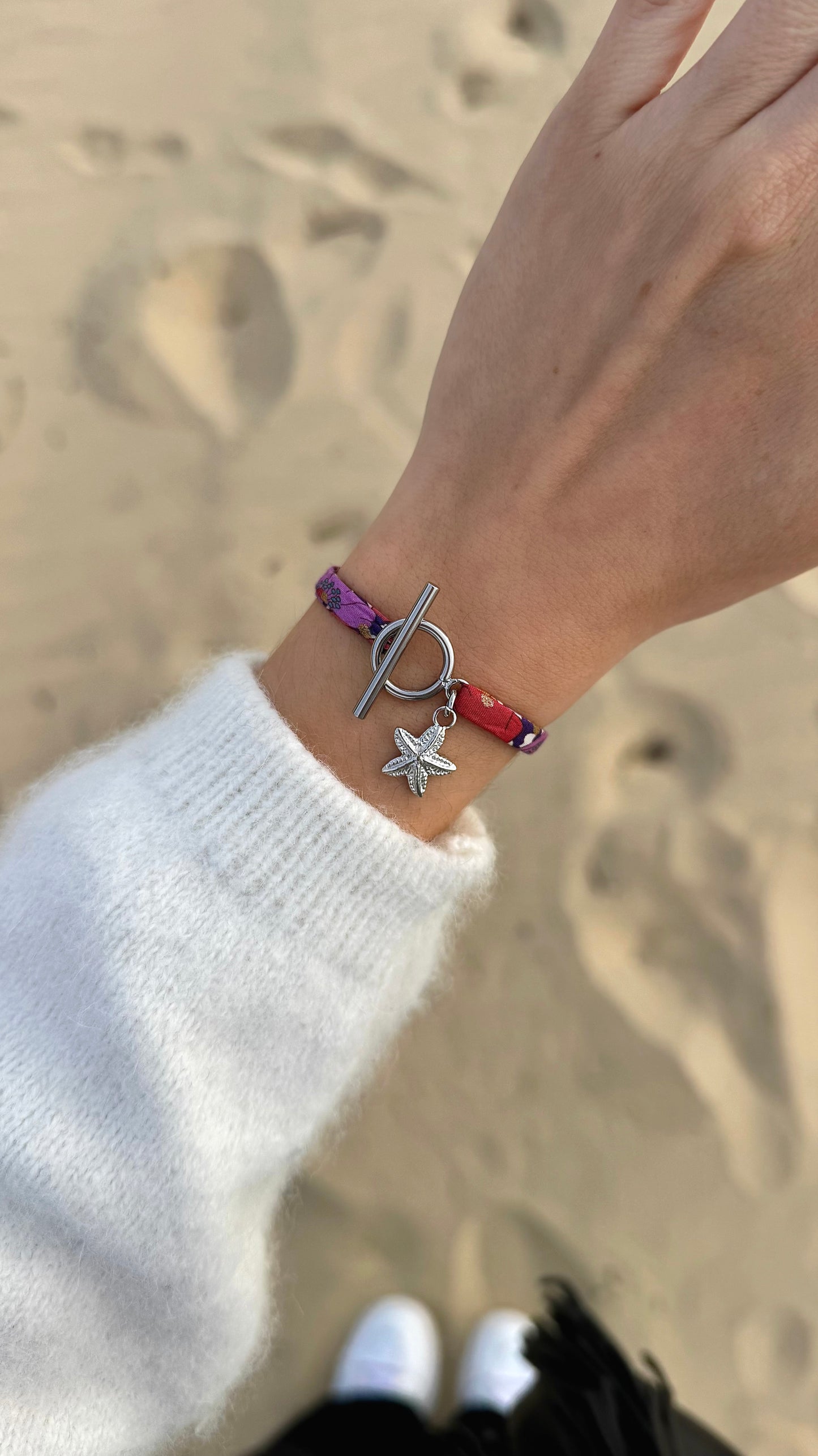 AMY Argenté Violet/Bordeaux