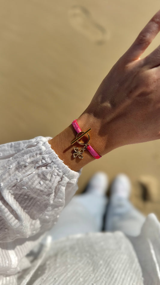 Bracelet Trèfle Rose
